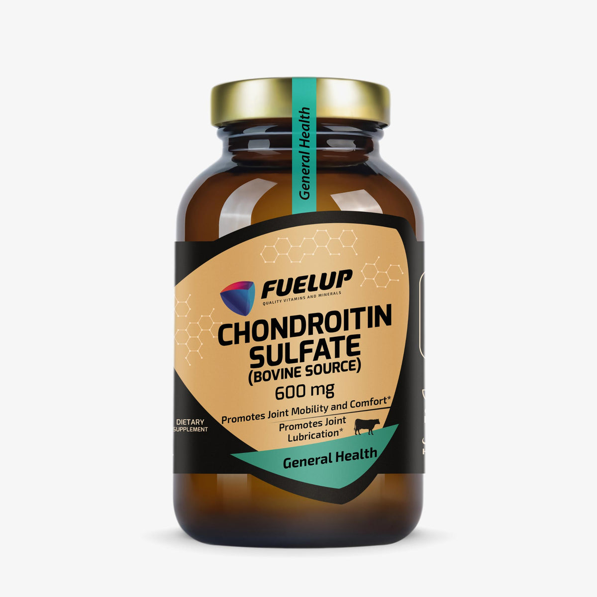 Hondroitīna sulfāts 600 mg skrimšļiem un locītavu kustīgumam no Fuel Up (120 kapsulas)