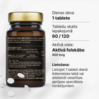 Aktīvā folskābe (5-MTHF) 800 mcg asinsradei un grūtniecības plānošanai no Fuel Up