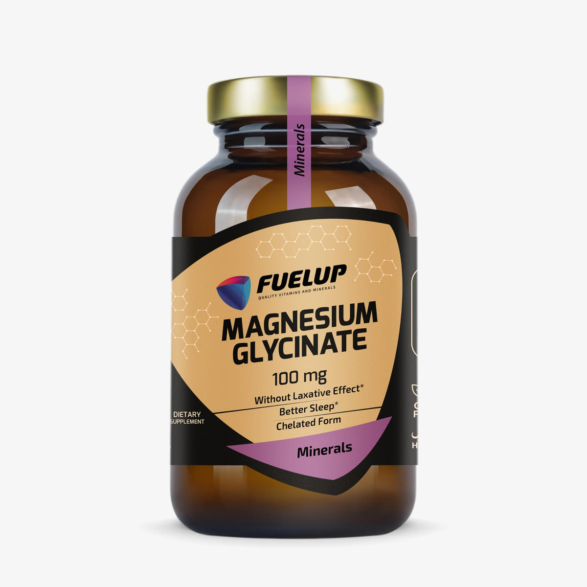 Magnija bisglicināts 100 mg nervu sistēmai un muskuļu darbībai no Fuel Up (120 kapsulas)