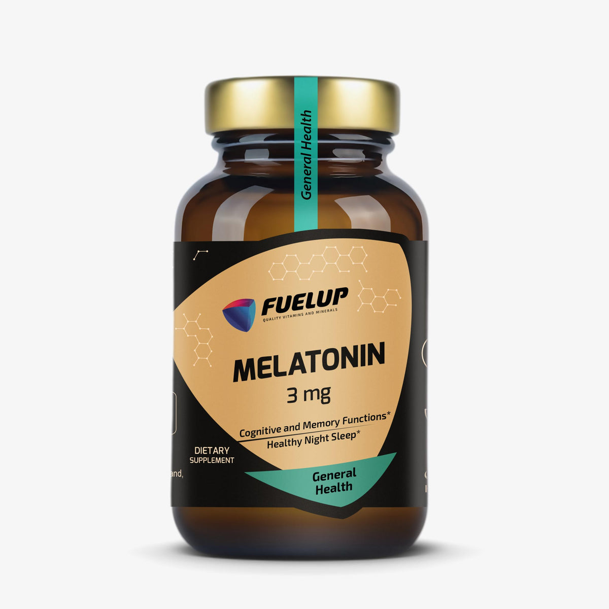 Melatonīns 3 mg ātrākai iemigšanai un laika joslu maiņas radīto sajūtu mazināšanai no Fuel Up