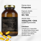 Omega-3 zivju eļļa 1000 mg EPA un DHA triglicerīdu formā