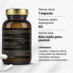 Bišu māšu peru pieniņš (Royal Jelly) 500 mg vitalitātei un antioksidatīvam atbalstam no Fuel Up (60 kapsulas)