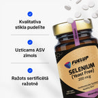 Selēns 200 mcg vairogdziedzera darbībai, imunitātei un šūnu aizsardzībai no Fuel Up (100 tabletes)