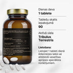 Tribulus Terrestris 1000 mg vīriešu libido un vitalitātei no Fuel Up (90 tabletes)