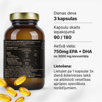 Koncentrēta zivju eļļa (Omega-3) 1000mg triglicerīdu formā ar augstāku biopieejamību no Fuel Up