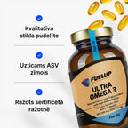 Koncentrēta zivju eļļa (Omega-3) 1000mg triglicerīdu formā ar augstāku biopieejamību no Fuel Up