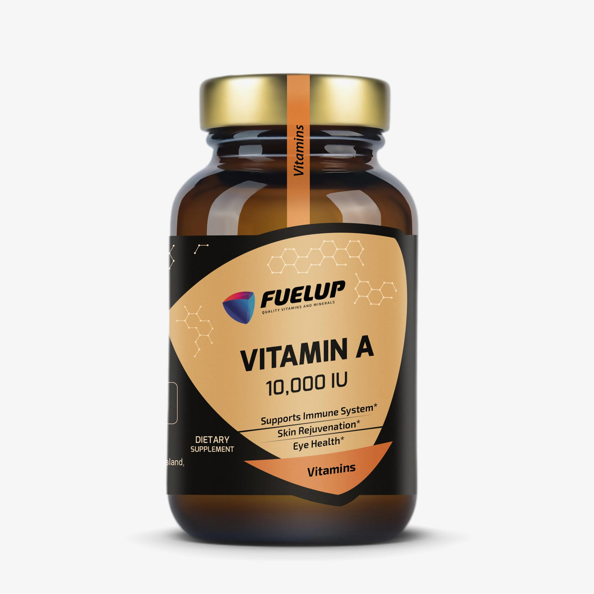 A vitamīns 10 000 IU redzei, imunitātei un ādai no Fuel Up