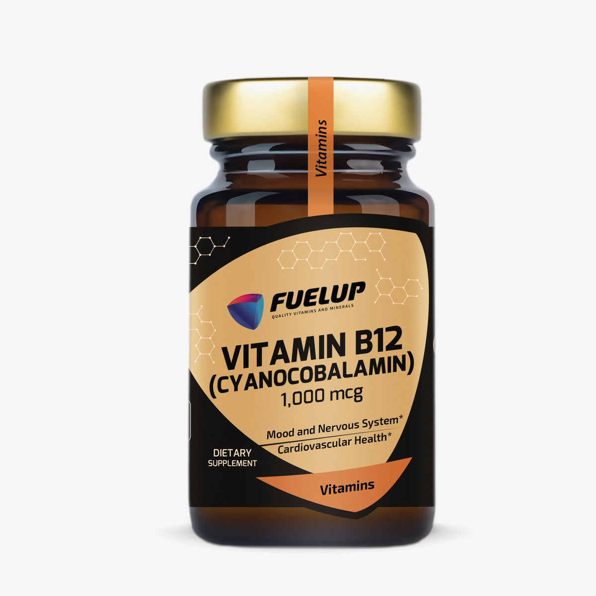 B12 vitamīns 1000 mcg enerģijai, nervu sistēmai un mazākam nogurumam no Fuel Up (100 tabletes)