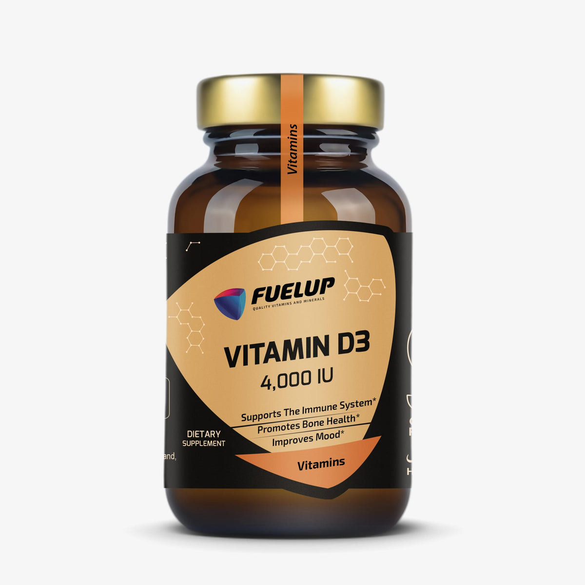 D3 vitamīns 4000 IU – imunitātei, kauliem un muskuļiem no Fuel Up (mīkstās kapsulas)