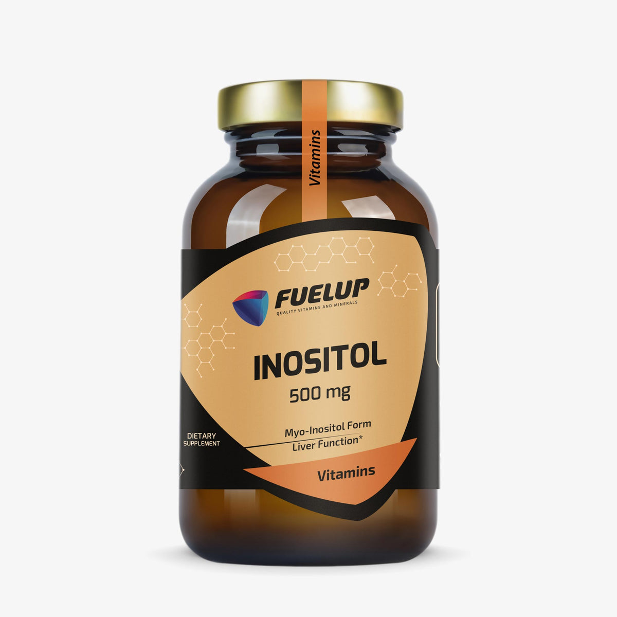 Mio-inozitols 500 mg glikozes vielmaiņai un hormonālajam līdzsvaram sievietēm no Fuel Up (90 kapsulas)